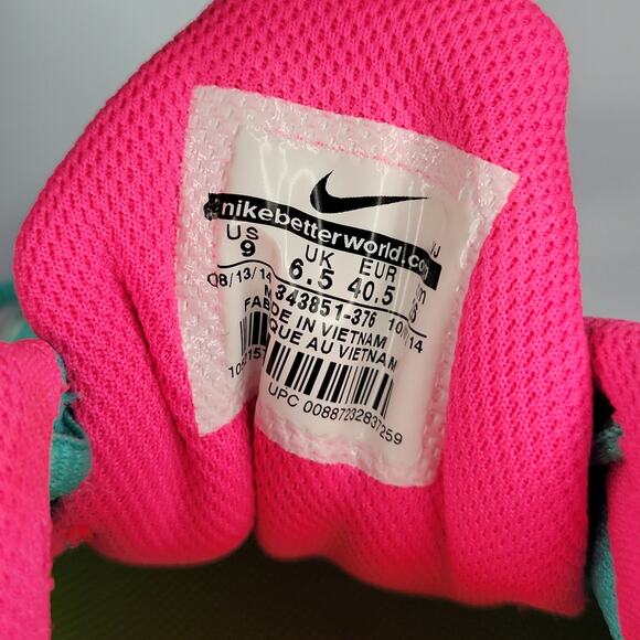 SOLD // Nike Air Max Torch 4 Teal Blue Yellow Pink EUC Running Women's US Size 9 - Picture 9 of 10